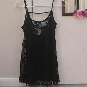 Floral lace tank